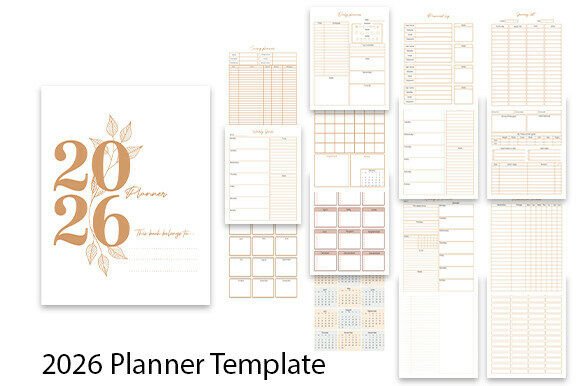 2026 Planner Template: Graphics by Kdp Interiors