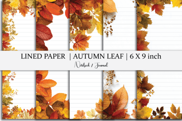 Autumn Leaf Notebook Lined Paper