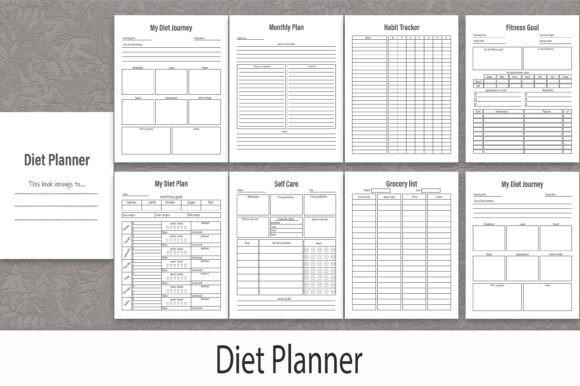 Diet Planner: A Thoughtful Embroidery Design for Self-Care Goods