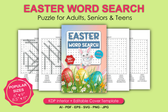 Easter Word Search Book for Adults: Graphics & Kdp Interiors