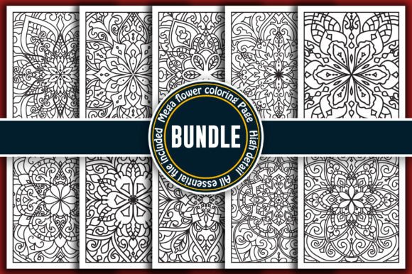 Follower Coloring Page Mandala Bundle: Graphics for Calm, Creative Branding