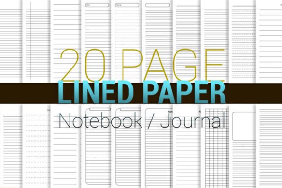 Lined Paper Template Bundle: Graphics for KDP Interiors