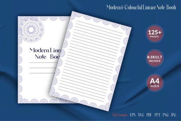 Modern Lineare Notebook Templates: Graphics for KDP Interiors