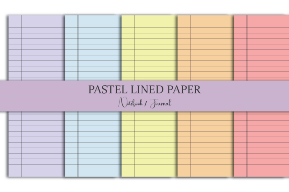 Pastel Lined Notebook Journal Paper
