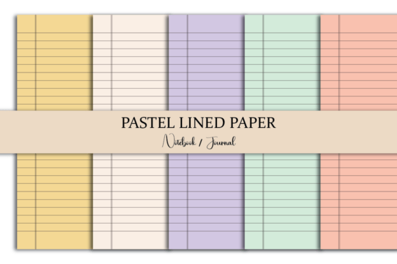 Pastel Lined Paper Notebook Journal: Graphics for Kdp Interiors