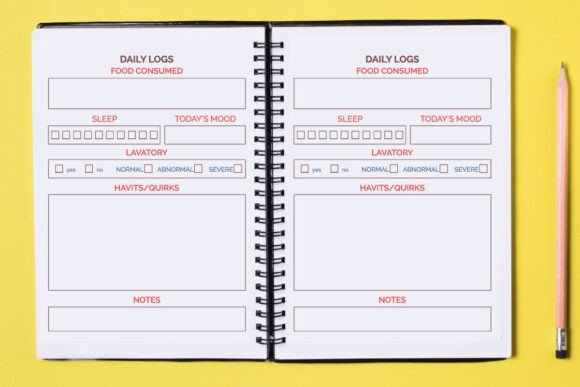 Pet Care Daily Log Book Sheet: Graphics by Kdp Interiors