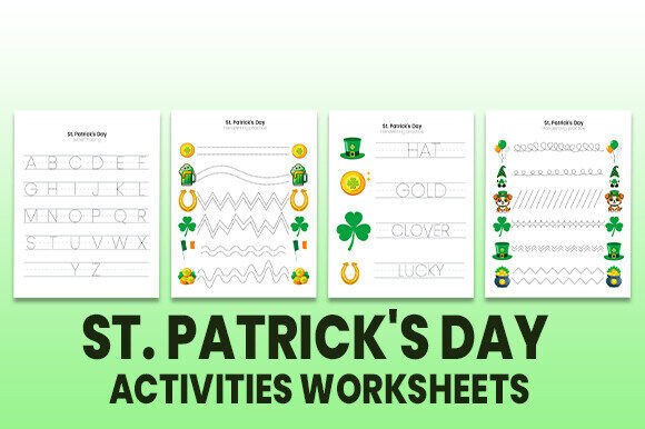 St. Patrick’s Day Activities Worksheets: Graphics for KDP Interiors