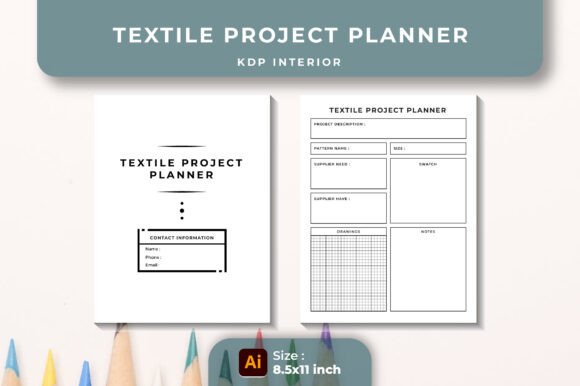 Textile Project Planner KDP Interior Graphics