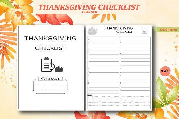 Thanksgiving Check List: Graphics for KDP Interiors