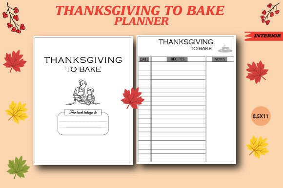 Thanksgiving to Bake: Graphics & KDP Interiors