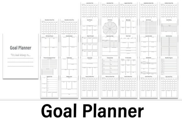 Undated 2026 Goal Planner: Graphics for KDP Interiors
